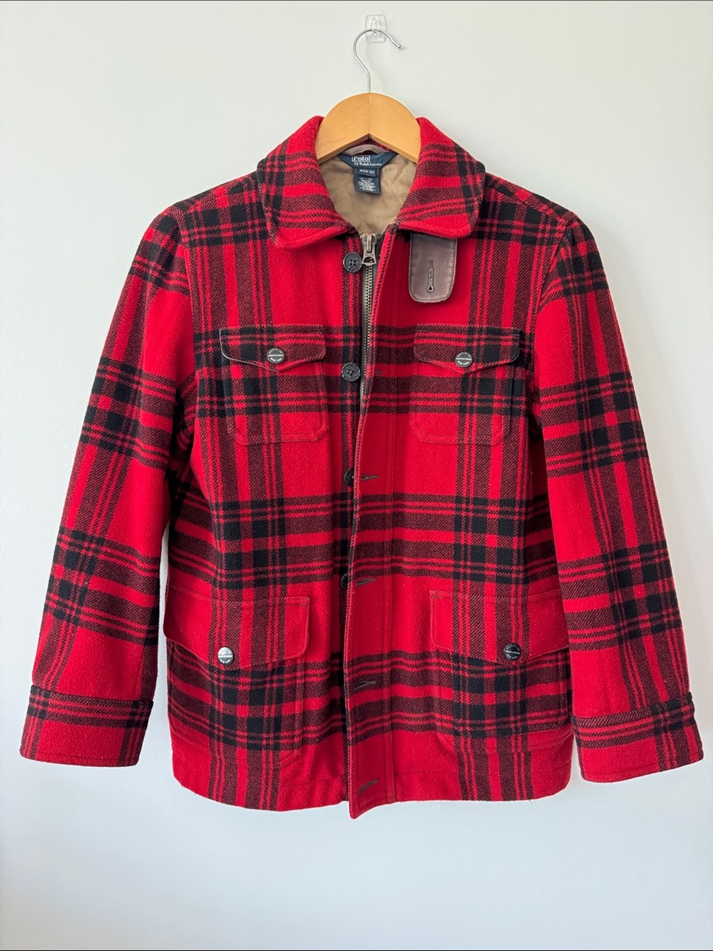 Polo Ralph Lauren Plaid Jacket Coat Boy Size M 10-12